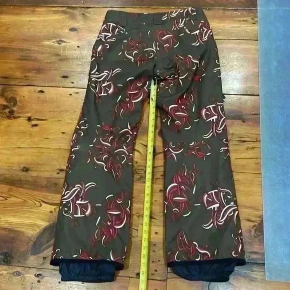 Lole Ski Snow Winter waterproof Brown and Red Pants size medium - Picture 8 of 10
